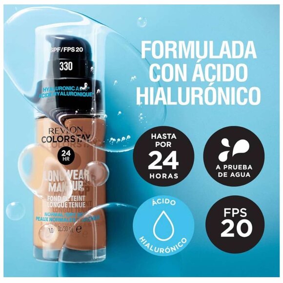 Revlon ColorStay 24hr Longwear Makeup Foundation for Combo/Oil Skin #200 Nude - Picture 7 of 7